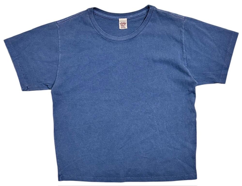 Buck Mason Women's T-Shirt Toughknit Easy Boyfriend Fit Tee in Navy Venice Wash